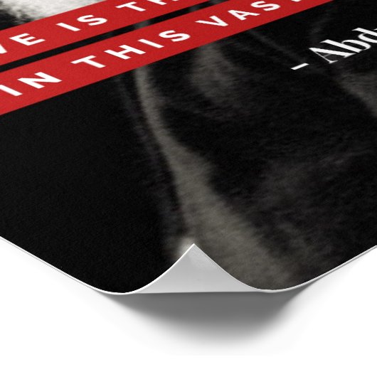 "Liefde is de grootste wet" Bahai Typografie Poste Poster (Hoek)