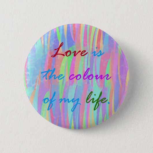 Liefde is de kleurenButton Ronde Button 5,7 Cm (Voorkant)