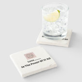 Liefde is de kracht van alles stenen onderzetter (Zijkant)