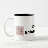 Liefde is de kracht van alles tweekleurige koffiemok (Links)