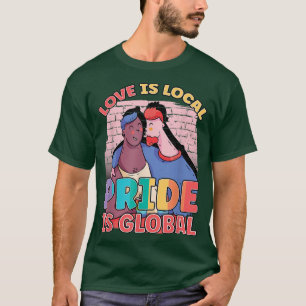 Liefde is de lokale trots van de wereldwijde regen t-shirt