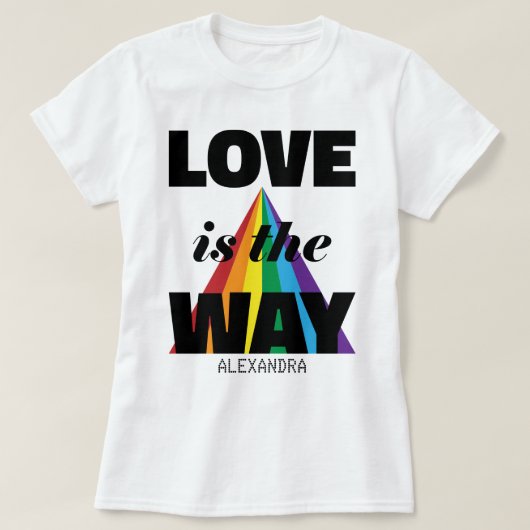 Liefde is de manier waarop zwarte regenboog persoo t-shirt (Design voorkant)