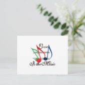 Liefde is de muziek briefkaart (Staand voorkant)