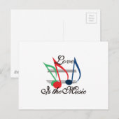 Liefde is de muziek briefkaart (Voorkant / Achterkant)