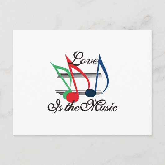 Liefde is de muziek briefkaart (Voorkant)