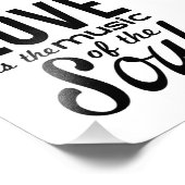 Liefde is de muziek van de soep foto afdruk (Hoek)