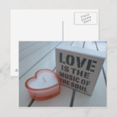 Liefde is de muziek van de ziel, niet? briefkaart (Voorkant / Achterkant)