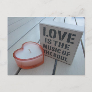 Liefde is de muziek van de ziel, niet? briefkaart