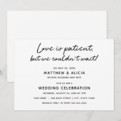 Liefde is de ontvangst van bruiloft-aankondigingen kaart (Voorkant / Achterkant)