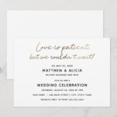 Liefde is de ontvangst van bruiloft-aankondigingen kaart (Voorkant / Achterkant)