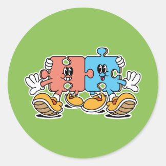 Liefde is de perfecte band ronde sticker