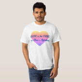 Liefde is de remedie voor alle kwellingen van Man T-shirt (Voorkant volledig)