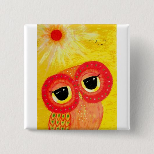 Liefde is de zon. vierkante button 5,1 cm (Voorkant)