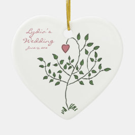 Liefde is diep geworteld Maid of Honor Heart Ornam Keramisch Ornament