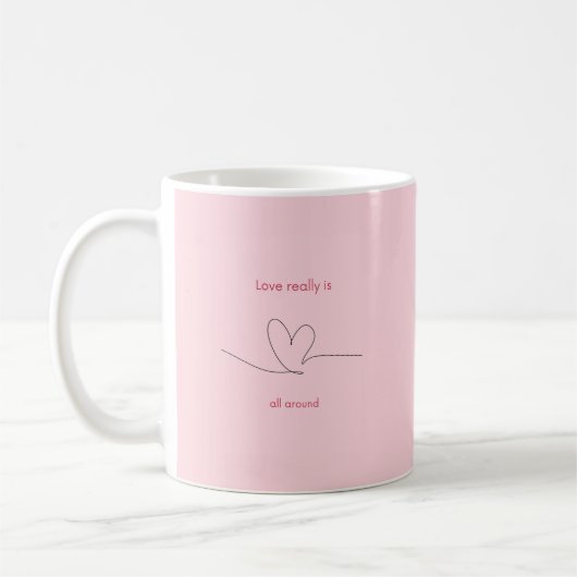 Liefde is echt overal koffiemok (Links)