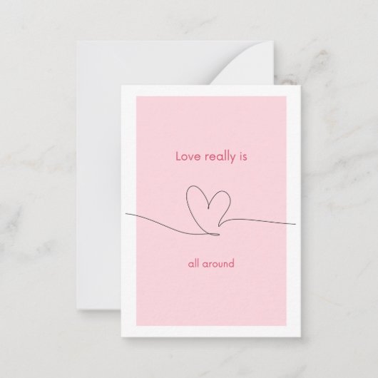Liefde is echt overal notitiekaartje (Voorkant)