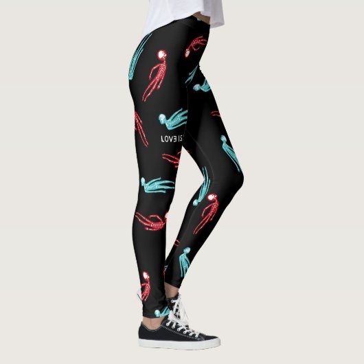 Liefde is echt skelet leggings (Rechts)