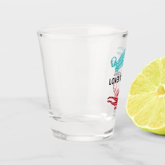 Liefde is echt Skeleton Logo Shot Glas (Links)