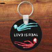 Liefde is echt skeletten sleutelhanger (Voorkant)