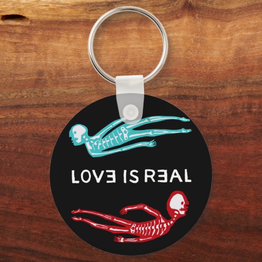 Liefde is echt skeletten sleutelhanger (Voorkant)