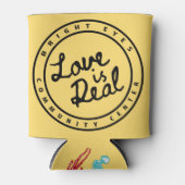 Liefde is echte cirkelvormige Logo Blikjeskoeler (Voorkant)