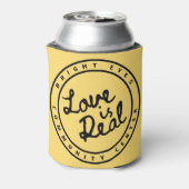 Liefde is echte cirkelvormige Logo Blikjeskoeler (Blikje Achterkant)