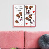 Liefde is een 4-potige Word, cartoon portretdoek Canvas Afdruk (Insitu (Woonkamer))