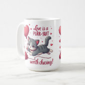 Liefde is een achtervolging waard om Schattigee ka Koffiemok (Voorkant links)