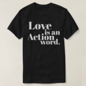 Liefde is een Action Word Premium T-shirt (Design voorkant)