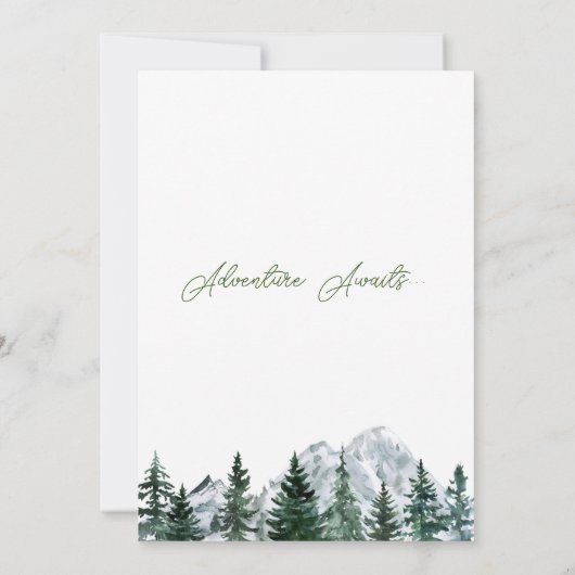 Liefde is een avontuur bruids douche uitnodiging (Achterkant)