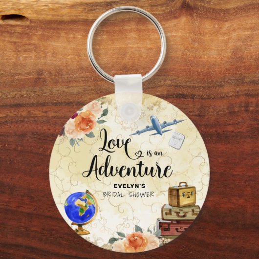 Liefde is een Avontuur Bruidsfeest Sleutelhanger (Voorkant)