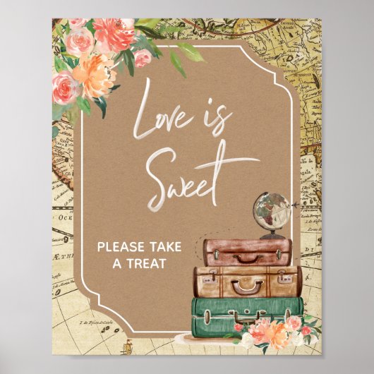 Liefde is een Avontuur Bruiloft Feest Poster (Voorkant)