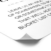 Liefde is een avontuur emmerlijst bruiloft poster (Hoek)