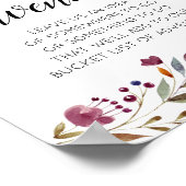 Liefde is een avontuur van de bruine bloemen bruil poster (Hoek)