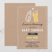 Liefde is een baby uitnodiging voor douches (Voorkant / Achterkant)