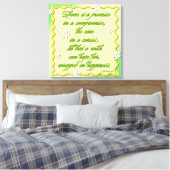 Liefde is een belofte canvas afdruk (Insitu (Slaapkamer))