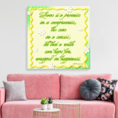 Liefde is een belofte canvas afdruk (Insitu (Woonkamer))