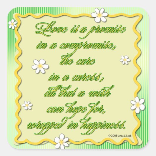 Liefde is een belofte stickers (Voorkant)