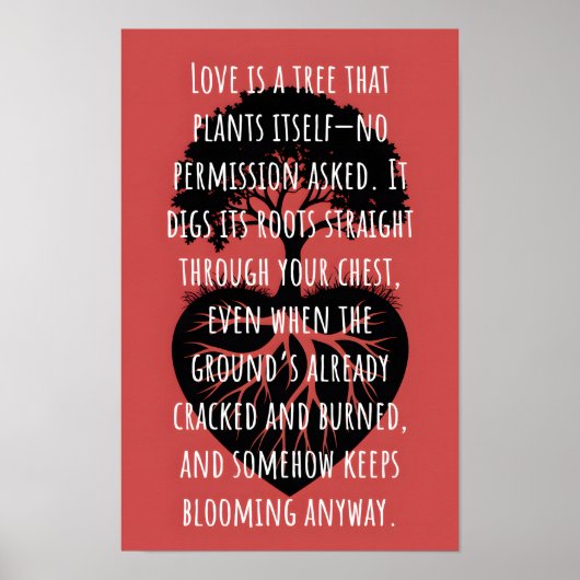 Liefde Is Een Boom Poster (Voorkant)