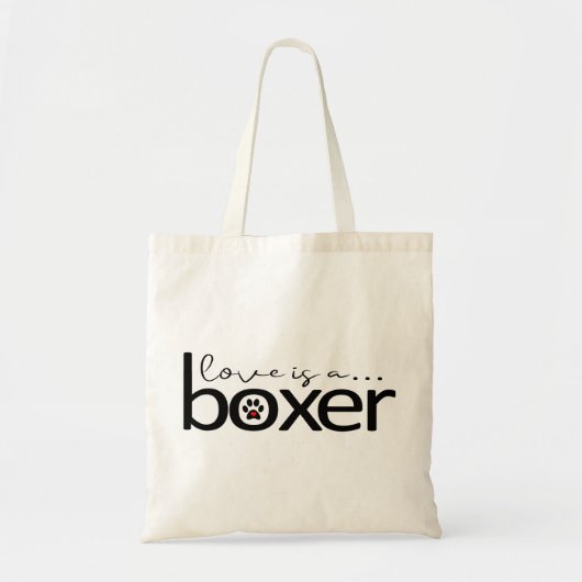 Liefde is een Boxer Tote Bag (Voorkant)