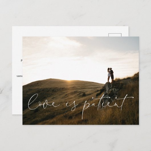 Liefde is een Briefkaart dat de patiënt het huweli (Voorkant / Achterkant)