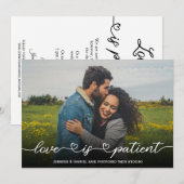 Liefde is een bruiloft met uitgestelde patiënt-fot kaart (Voorkant / Achterkant)