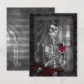 Liefde is een buitenaards gothic Weddenschap Aankondigingskaart (Voorkant / Achterkant)