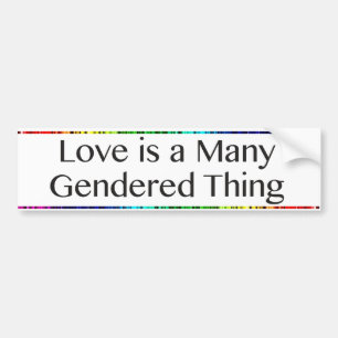 Liefde is een Bumpersticker van veel gendes