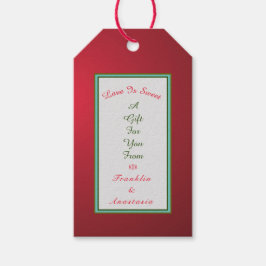 Liefde is een cadeau voor je rood cadeaulabel