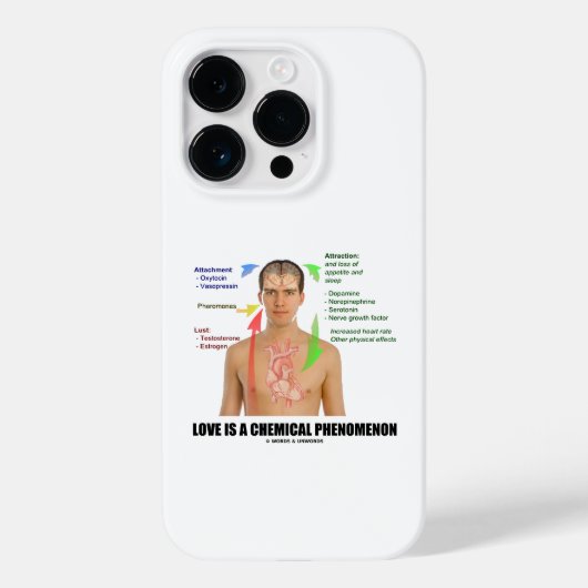Liefde is een chemisch fenomeen-fysiologie Case-Mate iPhone case (Achterkant)