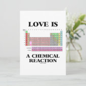 Liefde is een chemische reactie (Periodic Table) Kaart (Staand voorkant)
