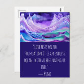 Liefde is een eindeloze oceaandigitale kunst briefkaart (Voorkant / Achterkant)