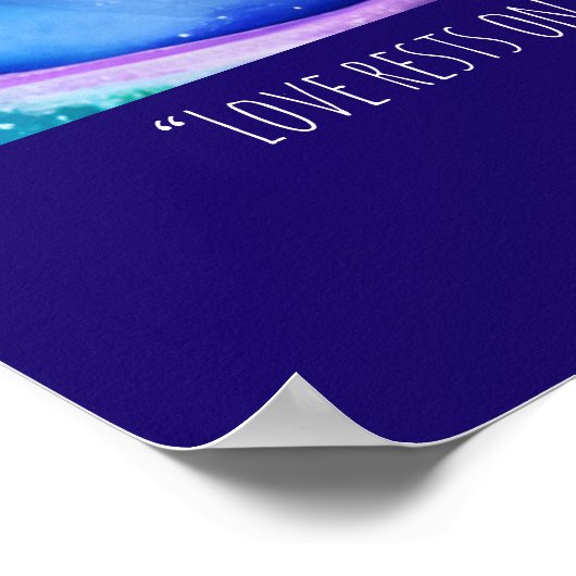 Liefde is een eindeloze oceaandigitale kunst poster (Hoek)