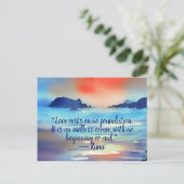 Liefde is een eindeloze oceaanWaterverf Briefkaart (Staand voorkant)